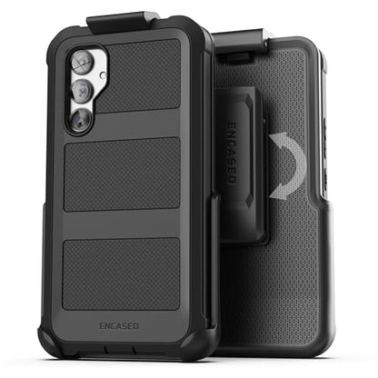 Encased Belt Case for Samsung Galaxy A54 5G with Screen Protector and Holster Clip, [Military Grade] Heavy Duty Protection (2023 FalconShield) - Black - size: A54 5G