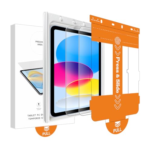 2 Pack iPad screen protector Tempered Glass with Application Tray, Screen Protector for iPad A16 2025 11th/10th Generation 2022 (11-In/10.9) Touch Sensitive Scratch Resistant Easy to Install - size: iPad (A16) 11th/10th Gen.(2025/2022)