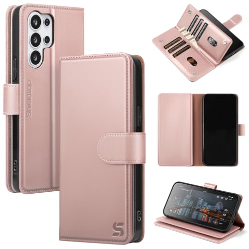 Shieldtop Compatible with Samsung Galaxy S26 Ultra Wallet Case with Card Holder,Women Men RFID Blocking PU Leather Flip TPU Protective Cover Credit Card Slots,Phone Case for S26 Ultra,Rose Gold - color: Rose Gold, size: Samsung Galaxy S26 Ultra - 6.9"