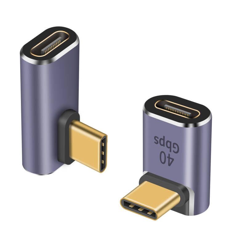 Duttek USB C 90 Degree Adapter 40Gbps, Right Angle USB C Adapter 100W, USB Type C Extender Connector Adapter for Thunderbolt 4/3, Steam Deck, iPhone 15, Switch, iPhone - style: Middle Angle+ 90 Degree USB C Adapter