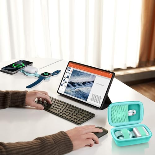 co2CREA Case for Anker MagSafe UFO 3-in-1 Wireless Charger Station, Green - color: Green Case