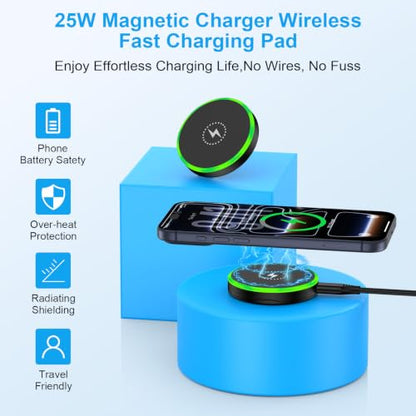 25W Magnetic Charger Wireless Fast Charging Pad for Samsung Galaxy S26Ultra - color: black