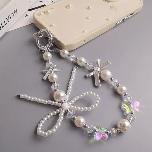 Phone Wrist Strap,Marble Beaded Phone Charm with Tether Tab,Hands-Free Wrist Strap (E) - color: E