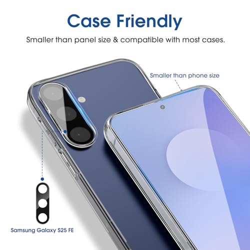 amFilm OneTouch for Samsung Galaxy S25 FE Screen Protector Tempered Glass - size: S25FE-6.7"