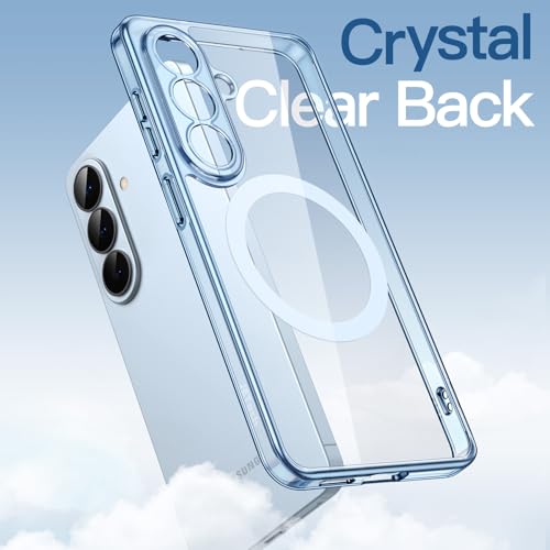 JETech Magnetic Case for Galaxy S26 Plus, Compatible with MagSafe, Sky Blue | Full Camera Lens Protection, Shockproof Protective Phone Cover, Scratch Resistant Clear Back - color: Sky Blue, size: Galaxy S26 Plus