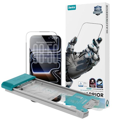 BENKS GlassWarrior for iPhone 17 Pro Screen Protector [TÜV Rheinland Anti-Reflection] [3D Curved Full Coverage] 9H+ Tempered Glass, Military-Grade Shatterproof & Scratch Resistant, Eye-Friendly