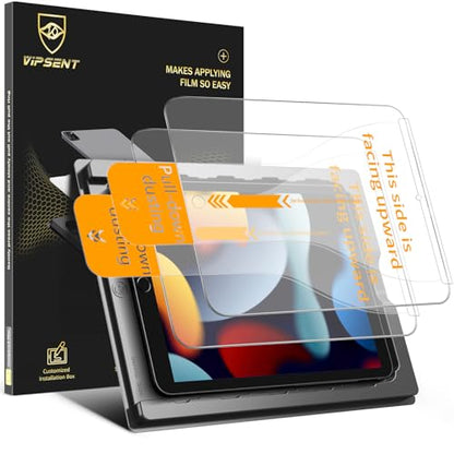 2-Pack Glass Screen Protector for iPad 10.2-in.(9th 8th 7th Gen) Military Shatterproof, 9H+ Hardness, Auto-Alignment Frame, Anti-Fingerprint, HD Clear, Scratch Resistant - size: iPad 10.2-in.(9th/8th/7th Gen)