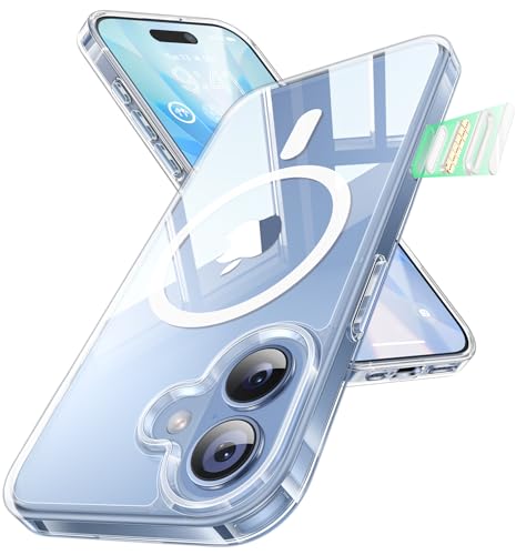 Maledan Clear Magnetic Case for iPhone 17 Phone Cases with Camera Control, Anti-Yellowing Crystal Clear for Apple17 case Compatible MagSafe, Shockproof Protection for iPhone 17 Cases Transparent - size: iPhone 17 6.3"