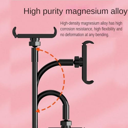 Gooseneck Phone Holder for Bed - Cell Phone Mount Clamp Clip, Flexible Long Arm, Overhead Mount for Desk Headboard Bedside(Black 80cm Phone) - color: black 80cm phone