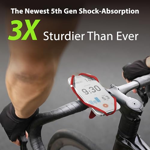 Bone Bike Tie 5, Universal Bike Phone Handlebar Mount for 4.7"-7.2" Phones - color: Black - Bike Tie 5