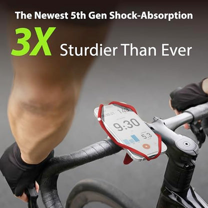 Bone Bike Tie 5, Universal Bike Phone Handlebar Mount for 4.7"-7.2" Phones - color: Red - Bike Tie 5
