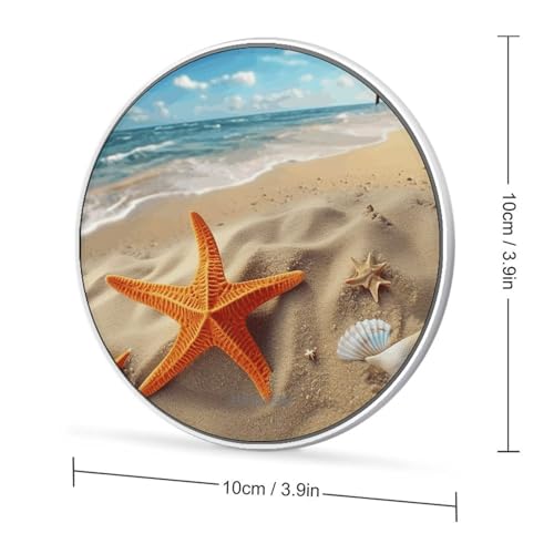 Sea Beach Starfish Wireless Charger Qi-Certified Fast Wireless Charging Pad with USB Cable Portable Charging Station Slim Charger Mat for Most Wireless Charging Smartphones