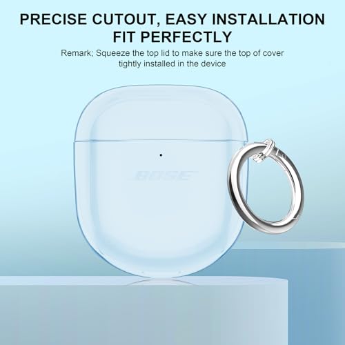 Aircawin for Bose QuietComfort Earbuds II/QuietComfort Ultra 1/2 Case Clear - color: Clear Blue