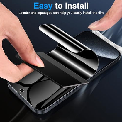 LYWHL 2 Pack for iPhone 15 / iPhone 15 Pro Privacy Screen Protector [Like Original Touch Sensitivity], Anti-Spy Private iPhone 15 Pro Film [Non-Glass], Case Friendly, Scratch-Resistant, Self-Healing - size: 6.1 inch - iPhone 15 / 15 Pro