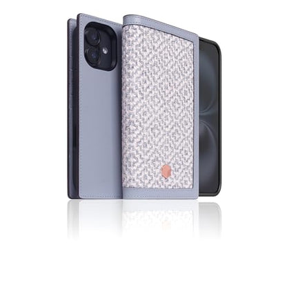 SLG D5 Edition British Fabric Wallet Case for iPhone 16 Plus - [2-in-1] Handcrafted Detachable Diary Style with Magnetic MagSafe Back Cover, Gift Box Included (Ash Blue) - color: [D5 Edition] Ash Blue, size: iPhone 16 Plus