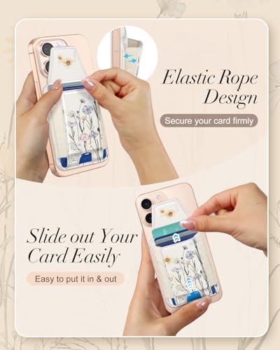 Shorogyt Compatible with Magsafe Wallet with Flap Cover, Watercolor - color: Watercolor