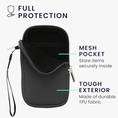 kwmobile Universal Phone Pouch Size M - 5.5" - Neoprene Smartphone Pouch with Zip - Water-Repellent Mobile Phone Case - Sleeve in Grey - color: grey, size: M - 5.5"