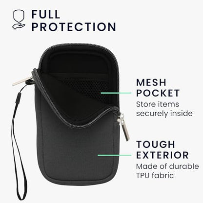 kwmobile Universal Phone Pouch Size M - 5.5" - Neoprene Smartphone Pouch with Zip - Water-Repellent Mobile Phone Case - Sleeve in Grey - color: grey, size: M - 5.5"