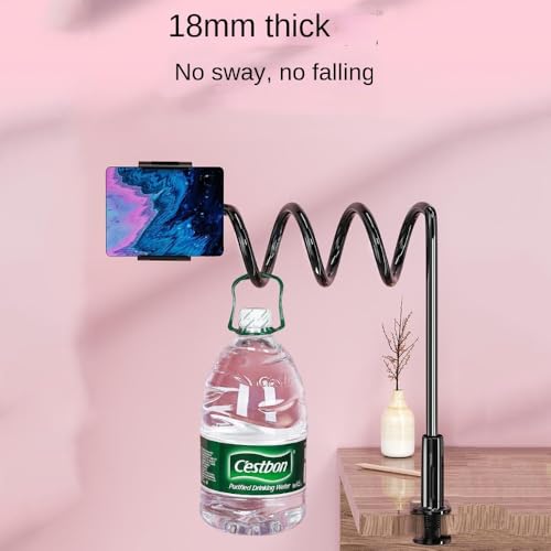 Gooseneck Phone Holder for Bed - Cell Phone Mount Clamp Clip, Flexible Long Arm, Overhead Mount for Desk Headboard Bedside(Black 80cm Phone) - color: black 80cm phone