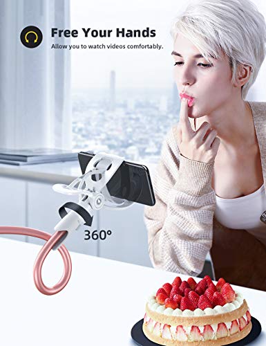 Lamicall Gooseneck Bed Phone Holder 33.4" Full Adjustable Flexible Arm - color: Rose Gold