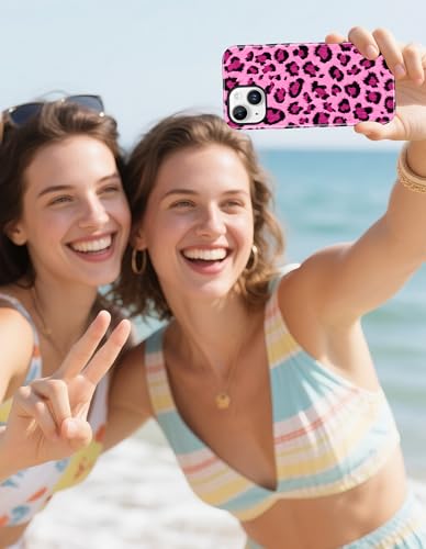 Jusy Magnetic Cheetah Phone Case for iPhone 16 Pro Max,Purple Leopard | Compatible with MagSafe,Cute Aesthetic Tortoise Shell Design,TPU and PC Protective Shockproof Cover - color: Purple Leopard