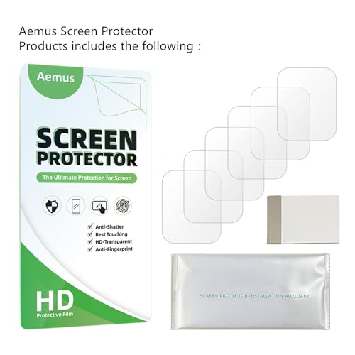 Screen Protector Compatible for STECEi T50S Smart Watch 1.85" (6 Pack) Full Coverage Clear TPU Soft Film