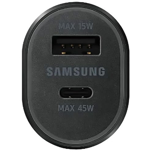 Samsung Super Fast Dual Car Charger (45W+15W) Dual Ports USB-C & USB-A - Black - EP-L5300XBEGWW