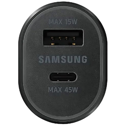 Samsung Super Fast Dual Car Charger (45W+15W) Dual Ports USB-C & USB-A - Black - EP-L5300XBEGWW