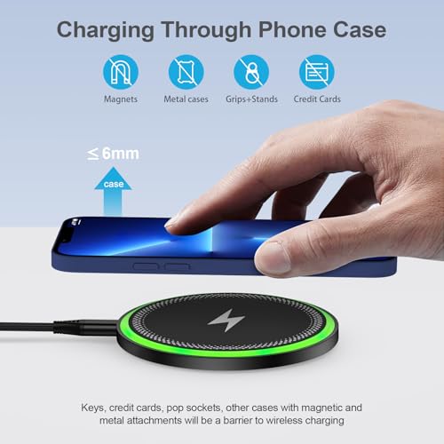 Wireless Charger Samsung Pad Fast Charging for Galaxy Z Fold 7 6 S26 Ultra - color: Full Black
