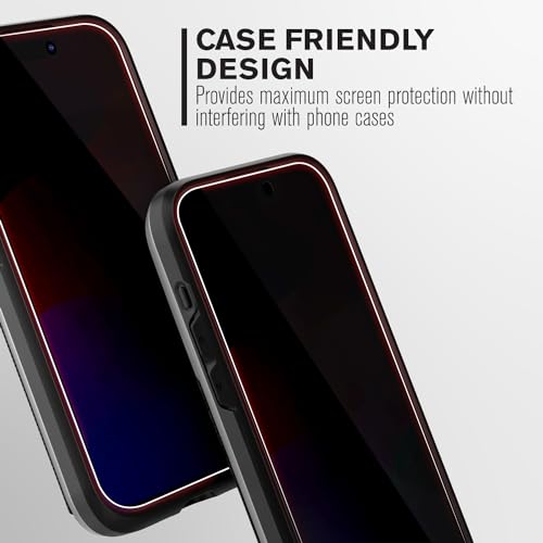 VENA for iPhone 15 Privacy Tempered Glass Screen Protector - 3 Pack - color: Privacy