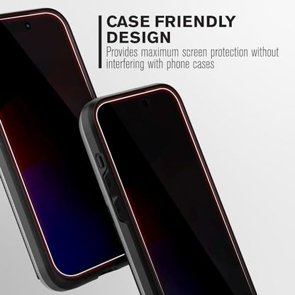 VENA for iPhone 15 Privacy Tempered Glass Screen Protector - 3 Pack - color: Privacy