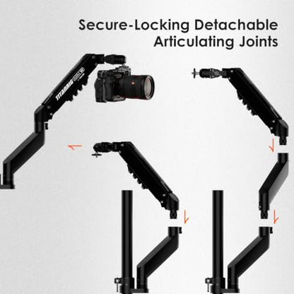 TARION Pneumatic Camera Mount 25" Modular 3-Section Titanrig Arm W - size: Arm W (Pneumatic - Camera)