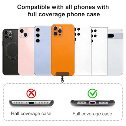 3-in-1 Clip And Go Phone Strap Crossbody With Detachable Wallet, RFID Blocking, Adjustable Anti-Theft Phone Lanyard - color: Black