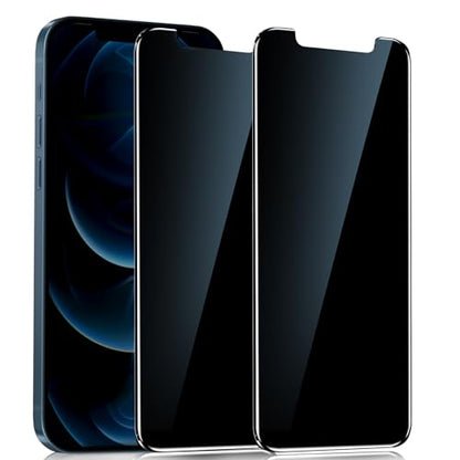 YMHML 2 Pack for iPhone 12 Pro Max Privacy Screen Protector Tempered Glass, Anti Spy Privacy Screen for iPhone 12 Pro Max Accessories, Case Friendly Private Film - size: iPhone 12 Pro Max-6.7 Inch