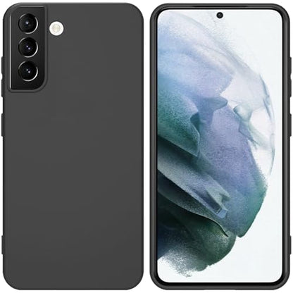 TENOC Phone Case for Samsung Galaxy S21 5G, Black Case Anti-Fingerprint Protective Bumper Matte Cover - color: Black Matte, size: S21