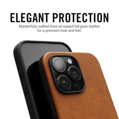 Ridge Case Compatible with iPhone 16 - Compatible with MAGSAFE & Wireless Charging, Aluminum Control Buttons, Dual-Layer Construction, TPU Bumper with Drop Protection (Tobacco Brown) - color: Tobacco Brown, size: iPhone 16