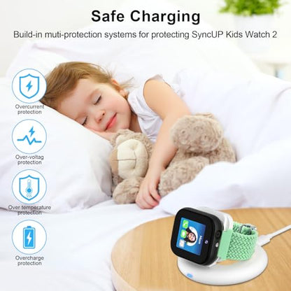 Foldable Magnetic Charging Dock Compatible for Sync UP Kids Watch 2 Charger - color: White for Sync UP Watch 2