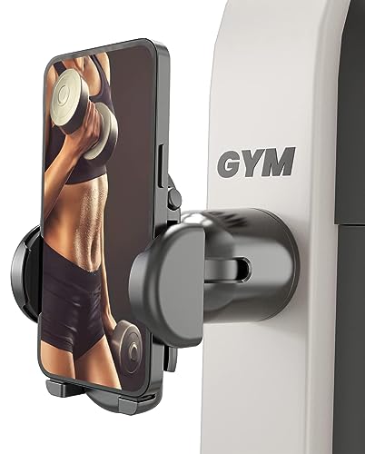 MiiKARE Dual Magnetic Gym Phone Holder Mount for MagSafe, Black - color: Black