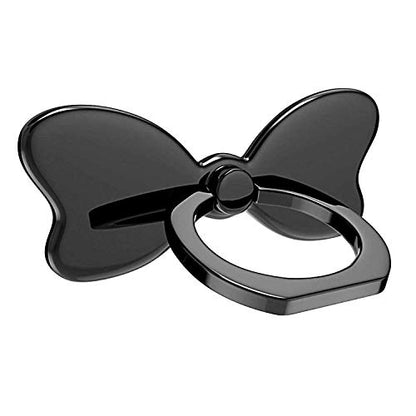 PZOZ Metal Cell Phone Finger Ring Stability Holder Back Stand Collapsible Hand Grip Knob Loop Car Mount Hook Kickstand 360 for iPhone Samsung Galaxy Mobile Cute Accessories (Black) - color: Black