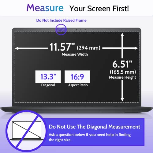 Peslv 3 Pack 13.3 Inch 16:9 Anti Blue Light Screen Protector for Laptop - size: Laptop 13.3" 16:9 Aspect