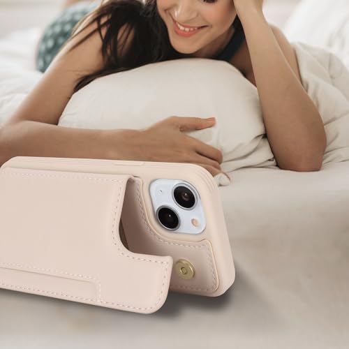 iCoverCase Compatible with iPhone 13 Mini Case with Card Holder, Wallet Phone Case for Women Men RFID Blocking PU Leather Protective Case 5.4 Inch (Beige) - color: Beige