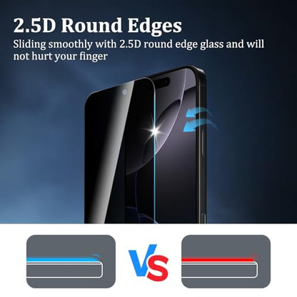 3 Pack Privacy Screen Protector for iPhone 17 Pro - size: iPhone 17 Pro 3PCS