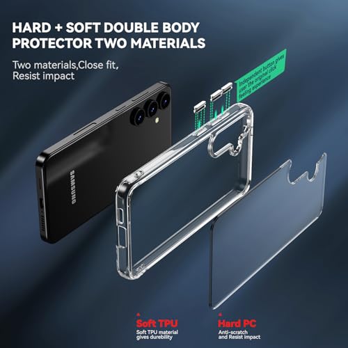 DEERLAMN Clear Phone Case for Samsung Galaxy S26, Transparent Anti-Scratch Non-Yellowing Ultra Slim Fit Shockproof Drop Protection Phone Cover - size: Samsung Galaxy S26