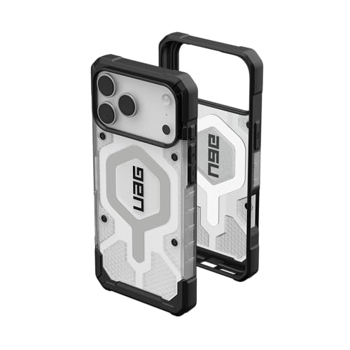 URBAN ARMOR GEAR UAG Designed for iPhone 17 Pro Max Case Pathfinder Clear - Compatible with MagSafe Military Grade Protective Cover, Ice/Silver - color: Pathfinder Clear - Ice/Silver