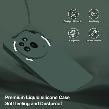 Silicone Case for Nothing Phone 3A Pro, Green | Soft Silicone Silky Touch Easy Clean, Shockproof Slim Phone Cover, Upgraded Camera Protection, Anti-Scratch Microfiber Lining - color: Green, size: Nothing Phone 3A Pro