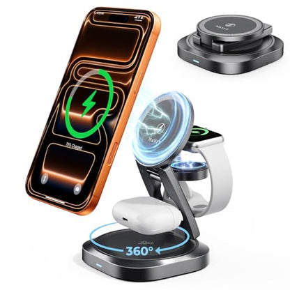 HAVIT W3111 3-in-1 Foldable Wireless Charger for iPhone, Watch & AirPods