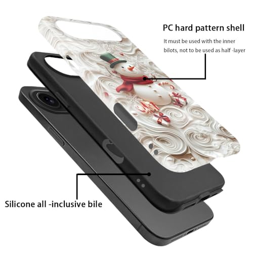 Compatible with iPhone 17 Air,Anti-Scratch Glossy Case Cover,Christmas Snowmen Snowflakes - color: Christmas Snowmen Snowflakes, size: IPhone 17 Air