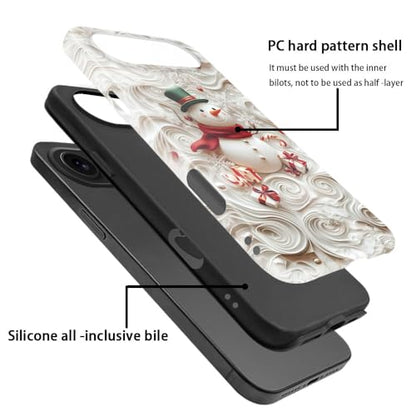 Compatible with iPhone 17 Air,Anti-Scratch Glossy Case Cover,Christmas Snowmen Snowflakes - color: Christmas Snowmen Snowflakes, size: IPhone 17 Air