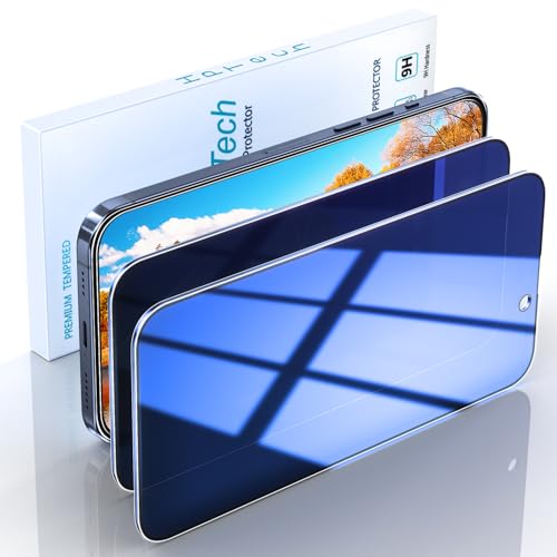 2 Pack Gradient Colorful Privacy Screen Protector for iPhone 15 Pro - color: Blue-iPhone 15 Pro