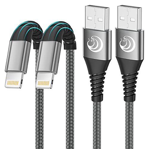 Aioneus iPhone Charger 3ft 2Pack MFi Certified USB A to Lightning Cable - color: Grey, size: 3ft
